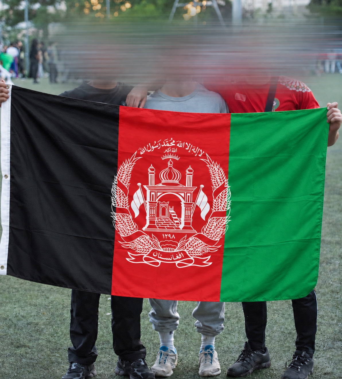 Drapeau Afghanistan — aperçu retouché en situation